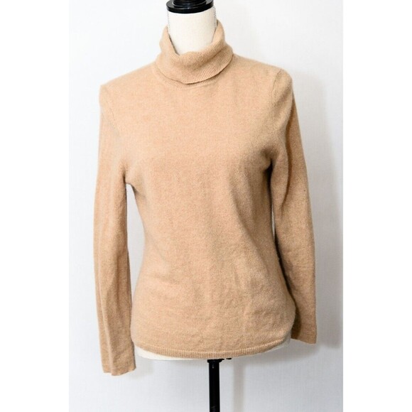 Tan 100% Cashmere Sweater Charter Club Medium turtle neck - Picture 1 of 7